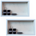 Ver imagem 1 de Kit 02 Nicho de Porcelanato Branco Santorine Polido 60x32cm
