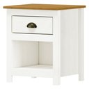 Ver imagem 5 de Mesa de Cabeceira 1 Gaveta Madeira Maciça Mazzaro F06 Branco Freijó - Lyam Decor