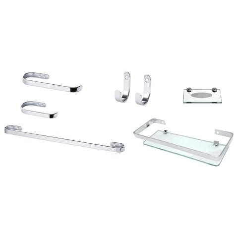 Conjunto 1 Kit de Acessório para 7 Peças Cromado