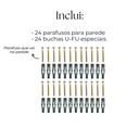 Ver imagem 2 de Kit 8 Suportes Tipo U Fixo de Parede Organização Mangueira Escada Estilo Gancho Multiuso Branco