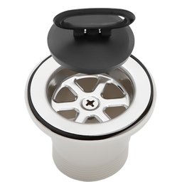 Válvula de Tanque Pia Ralo em Inox Com tampa 3 Polegadas - 2