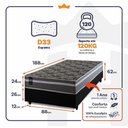Ver imagem 5 de Cama Box Espuma Miami Solteiro 88x188 Preto King House