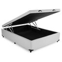 Ver imagem 1 de Base Cama Box com Baú Blindado Casal Corino Branco 43x138x188
