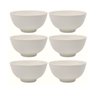 Kit 6 Tigelas Cumbuca Bowl Porcelana Clean Branca 350ml 16cm x 7cm - Lyor - 1