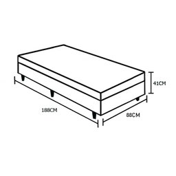Cama Box Baú Solteiro Extremo Reforçado King Design Suede Preto 88x188x41 - 3