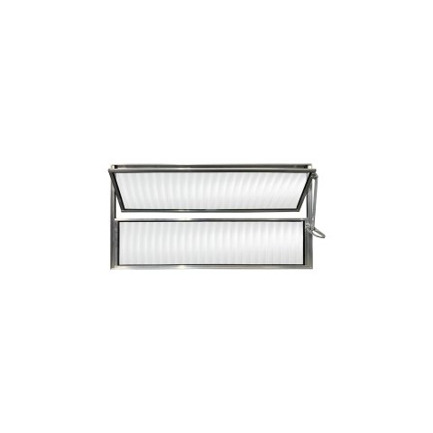 Vitro Basculante Brilhante 40x100 Linha Esmeralda Vidro Canelado