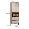 Paneleiro Duplo Torre Quente 2 Portas 2 Gavetas 70x58,5 cm Vitória Móveis Rimo Carvalho/Off White -  - 5