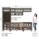 Ver imagem 4 de Cozinha Compacta Modulada 5 Peças 100% MDF com Espaço para Cooktop Connect Bege/Duna/Cristal