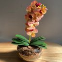 Ver imagem 1 de Arranjo Centro de Mesa Orquídea Tigre Artificial Vaso Grande Decore Fácil Shop