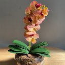 Ver imagem 4 de Arranjo Centro de Mesa Orquídea Tigre Artificial Vaso Grande Decore Fácil Shop