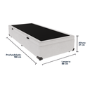 Ver imagem 3 de Cama Box Baú Solteiro 88x188 Branco