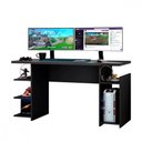 Ver imagem 2 de Escrivaninha Nt 2065 Gamer C/Espaço P/Cpu Preto