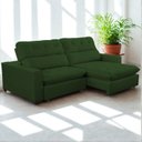 Ver imagem 1 de Sofa Retrátil Reclinavel 2 Lugares 250cm Veludo Andreia