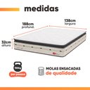 Ver imagem 2 de Colchão Casal Molas Ensacadas Orion 138x188x32cm Herval - Suporta até 150 kg por Pessoa