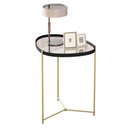 Ver imagem 2 de Mesa Lateral Porto Principe Preto Dourado