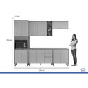 Ver imagem 3 de Cozinha Completa 5 Peças 11 Portas Allure CZ651 Gris Linea
