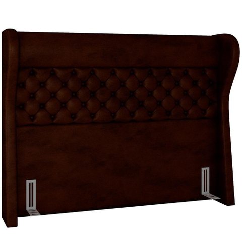 Cabeceira Cama Box King 195cm P05 Madrid Couríssimo Marrom
