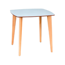 Ver imagem 1 de Mesa de Jantar Quadricurva 80x80cm 2 a 4 Lugares em Madeira - Dina - Branca