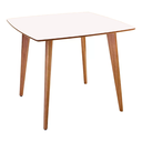 Ver imagem 1 de Mesa de Jantar Quadricurva 80x80cm 2 a 4 Lugares em Madeira - Dina - Branca