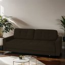 Ver imagem 2 de Sofá Cama Zurique 3 Lugares 223cm Veludo Reclinável - Meu Estofado:marrom