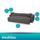 Ver imagem 6 de Sofá Cama Zurique 3 Lugares 223cm Veludo Reclinável - Meu Estofado:marrom