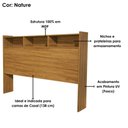 Ver imagem 4 de Cabeceira Casal 3 Nichos Mdf 145 Cm Melissa Nature Decmade
