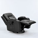 Ver imagem 1 de Cadeira com Massagem Poltrona do Papai Giratória Reclinável Manual Austin Aquecimento Pu Preta G94 -