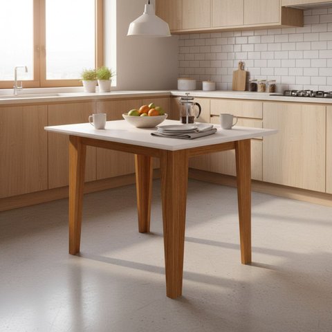 Mesa de Jantar Retangular 4 Lugares 120cm sem Cadeiras Kate Poliman Móveis