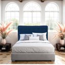 Ver imagem 2 de Cabeceira Casal de Cama Box Estofada Ana 140 Cm Veludo