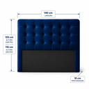 Ver imagem 4 de Cabeceira Casal 140 cm Estofada Ana Veludo para Cama Box