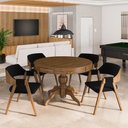 Ver imagem 7 de Conjunto Mesa de Jogos Carteado Bellagio Tampo Reversível e 4 Cadeiras Madeira Poker Base Estrela Ve