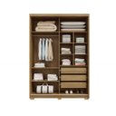 Ver imagem 4 de Guarda-roupa Dubai Infinity 163cm 2 Portas de Correr Mdf - Nature/ Fendi Flex Vila Rica