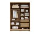Ver imagem 4 de Guarda-roupa Dubai Infinity 163cm 2 Portas de Correr Mdf - Nature/ Fendi Flex Vila Rica