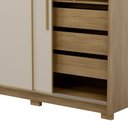 Ver imagem 3 de Guarda-roupa Dubai Infinity 163cm 2 Portas de Correr Mdf - Nature/ Fendi Flex Vila Rica