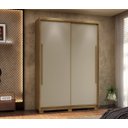Ver imagem 1 de Guarda-roupa Dubai Infinity 163cm 2 Portas de Correr Mdf - Nature/ Fendi Flex Vila Rica