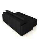 Ver imagem 5 de Sofá Retrátil Bipartido Sala de Estar Belém 184cm Couro Preto G52 - Gran Belo