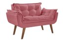 Ver imagem 1 de Poltrona Opalla 2 Lugares Pé Palito Rosa Tecido 209
