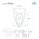 Ver imagem 3 de Assento Sanitário Poliester Plaza Branco para Vaso Ideal Standard