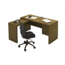 Ver imagem 5 de Kit 4 Peças 2 Escrivaninhas em L e 2 Estantes