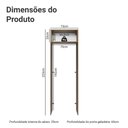 Ver imagem 2 de Porta-geladeira 73 Cm 1 Porta Basculante Rustic/cinza Vik Madesa