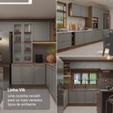 Ver imagem 6 de Porta-geladeira 73 Cm 1 Porta Basculante Rustic/cinza Vik Madesa