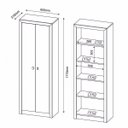 Ver imagem 3 de Conjunto 4 Peças com Escrivaninha em L, Gaveteiro, Armário Multiuso Alto e Estante Livreiro Amêndoa