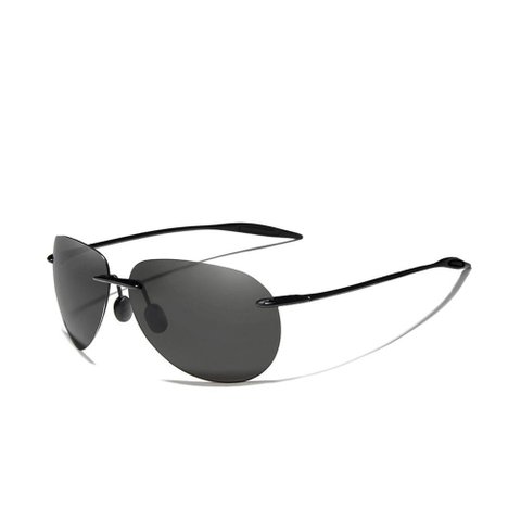 Óculos de Sol Unissex Polarizados Design Oval Uv 400 Kingseven Preto