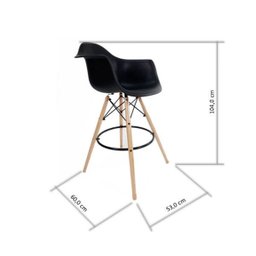 Banqueta Alta com Encosto DSW-M Eames Arm - 4