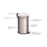 Lixeira com Pedal de 12 L em Aço Inox Polido, com Balde Interno Removível e Tampa com Sistema Stay o - 5
