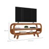 Rack Theo para Tv até 60" Design Inovador Minimalista Cinamomo/off White Artely Móveis - 4