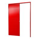 Ver imagem 1 de Porta de Correr Suspensa Lambril Dir L.25 Vermelha 210x90 Brimak