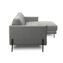 Ver imagem 6 de Sofá Decorativo Karine 3 Lugares Sala de estar 230cm com Chaise Pés em Aço Couro Grafite G88 - Gran 