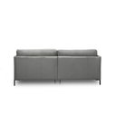 Ver imagem 7 de Sofá Decorativo Karine 3 Lugares Sala de estar 230cm com Chaise Pés em Aço Couro Grafite G88 - Gran 