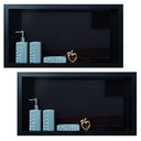 Ver imagem 1 de Kit 02 Nicho de Porcelanato Preto Nero Polido 60x32cm
